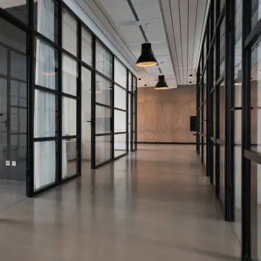 Modern professional office hallway
